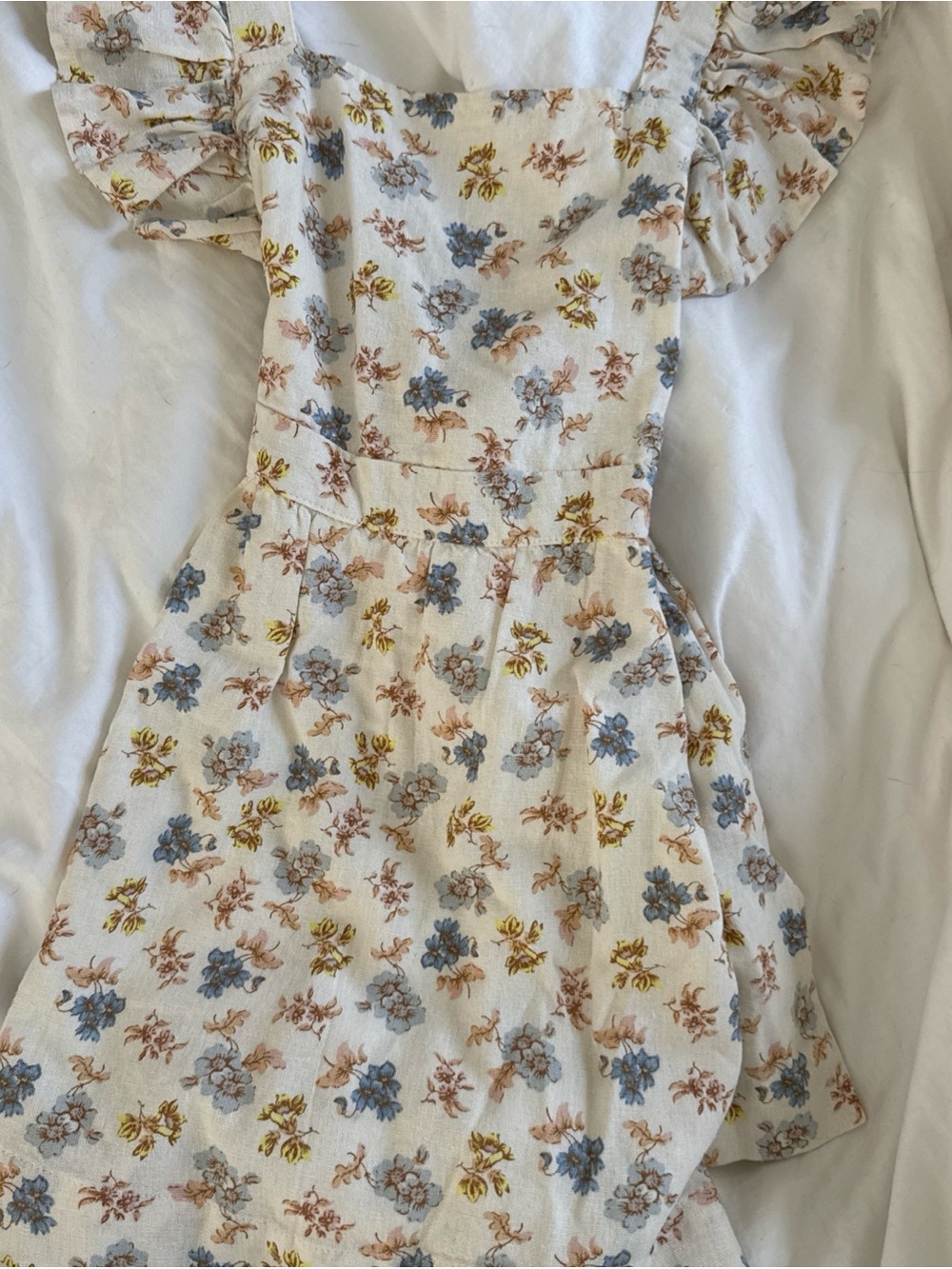 Something Navy Floral Pinafore Dress, Size 3